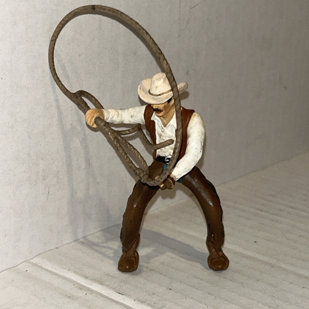 Schleich Wild West 70303: Cowboy with Lasso on Horse - HTF Cowboy Only A3